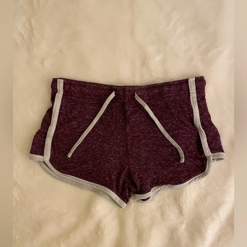 Aeropostale Burgundy Maroon Micro Athletic Shorts Cute Stretchy Comfy Trendy Y2K
